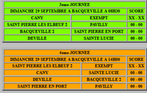 JOURNEE 3 ET 4 CDC FEMININ - BACQUEVILLE