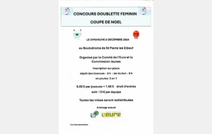 Concours doublette féminin (coupe de noel)