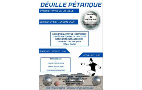 Premier prix de la ville de notre club